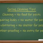 Spring Cleaning Tips. No Food, Water, Shelter, or Weather Proofing for Pests